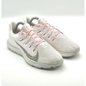 Nike Quest 2 Women's Size 8.5 Running Shoe White And Pink C13803-101
